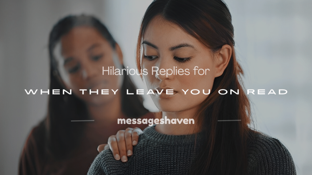 what to say when someone leaves you on read 