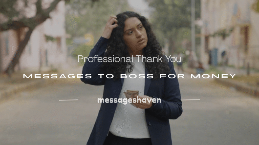 thank you messages to a boss for money